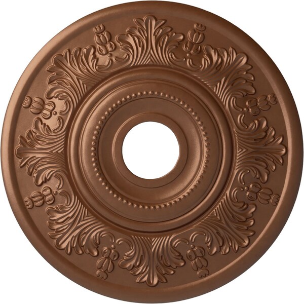 Ekena Millwork Vienna Ceiling Medallion (Fits Canopies up to 6 1/2"), 20"OD x 3 1/2"ID x 1 1/2"P, Polished Copper CM20VIPOS - main